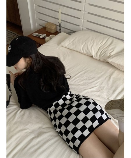 Women's Skirt Mini Y2k High-Waisted Goth Sexy Summer A-line Grunge Plaid Korean Fashion Harajuku Vintage Clothes $22.95 - Skirts