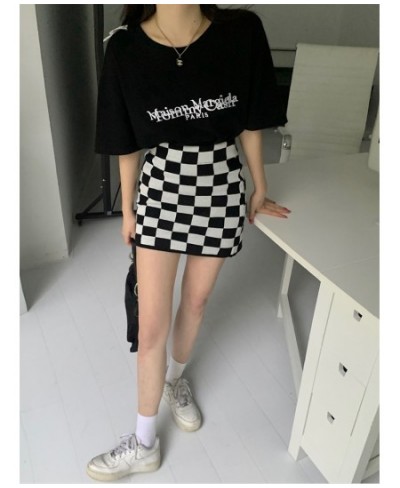 Women's Skirt Mini Y2k High-Waisted Goth Sexy Summer A-line Grunge Plaid Korean Fashion Harajuku Vintage Clothes $22.95 - Skirts