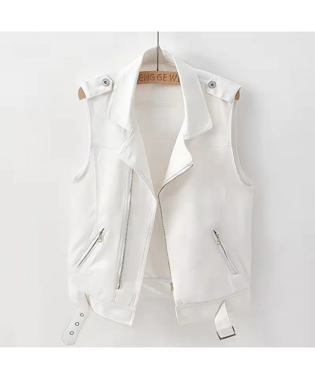 Women's Zipper Denim Sleeveless Vest Jean Jacket Fashion Waistcoat 2023 New Summer Vest Coat Outwear White Coats S-5XL $46.67...