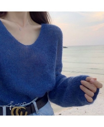 Pullovers Women Lovely Girls Casual Summer Solid Simple Sweater Ulzzang Daily College 2023 Fashion Sun-proof See-through $28....