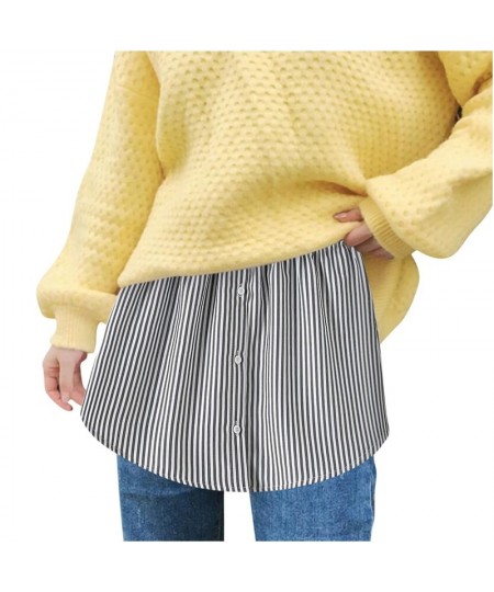 Shirt Extenders Layering Fake Top Lower Sweep Shirt Extender Asjustable Mini Skirt for Women Girls $21.90 - Skirts