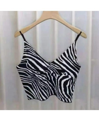 Printing Tank Top Sexy Streetwear Girls Spaghetti Strap Stripe Streetwear Crop Tops for Women Summer Cropped Lingerie $17.05 ...