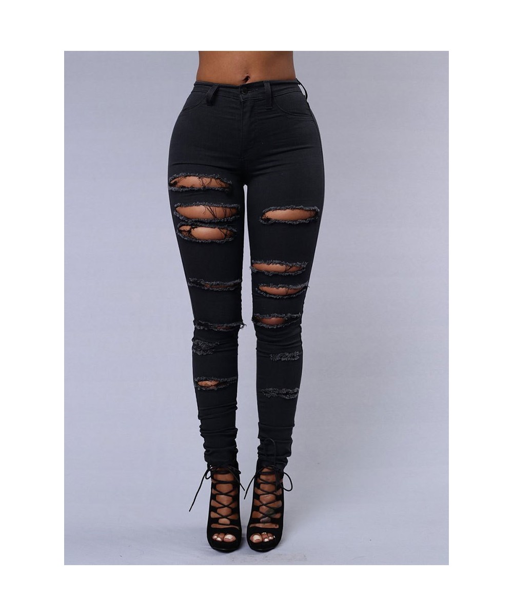 ripped jeans for women sexy skinny denim jeans fashion street casual pencil pants female spring and summer clothing $37.83 - ...