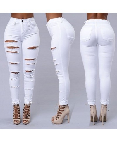 ripped jeans for women sexy skinny denim jeans fashion street casual pencil pants female spring and summer clothing $37.83 - ...