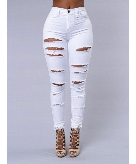 ripped jeans for women sexy skinny denim jeans fashion street casual pencil pants female spring and summer clothing $37.83 - ...