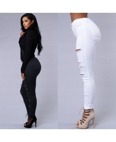 ripped jeans for women sexy skinny denim jeans fashion street casual pencil pants female spring and summer clothing $37.83 - ...