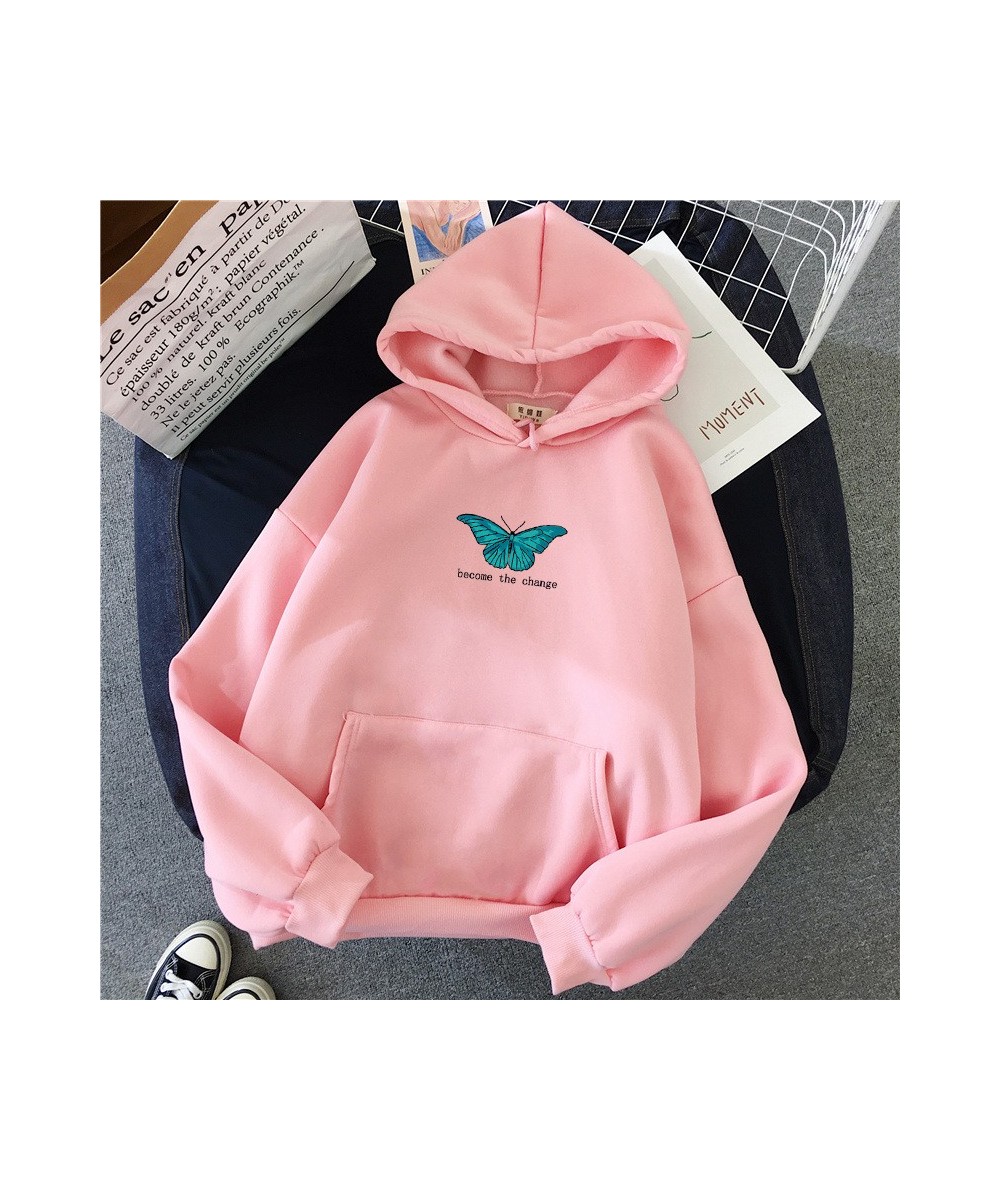 Winter Butterfly Print Women Hoodies Harajuku Sweatshirt For Women Aesthetic Art Oversized Hoodie Girls Clothes Streetwear $3...