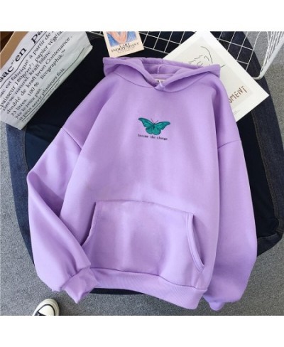 Winter Butterfly Print Women Hoodies Harajuku Sweatshirt For Women Aesthetic Art Oversized Hoodie Girls Clothes Streetwear $3...