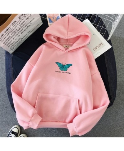 Winter Butterfly Print Women Hoodies Harajuku Sweatshirt For Women Aesthetic Art Oversized Hoodie Girls Clothes Streetwear $3...