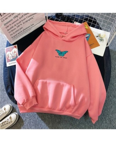 Winter Butterfly Print Women Hoodies Harajuku Sweatshirt For Women Aesthetic Art Oversized Hoodie Girls Clothes Streetwear $3...