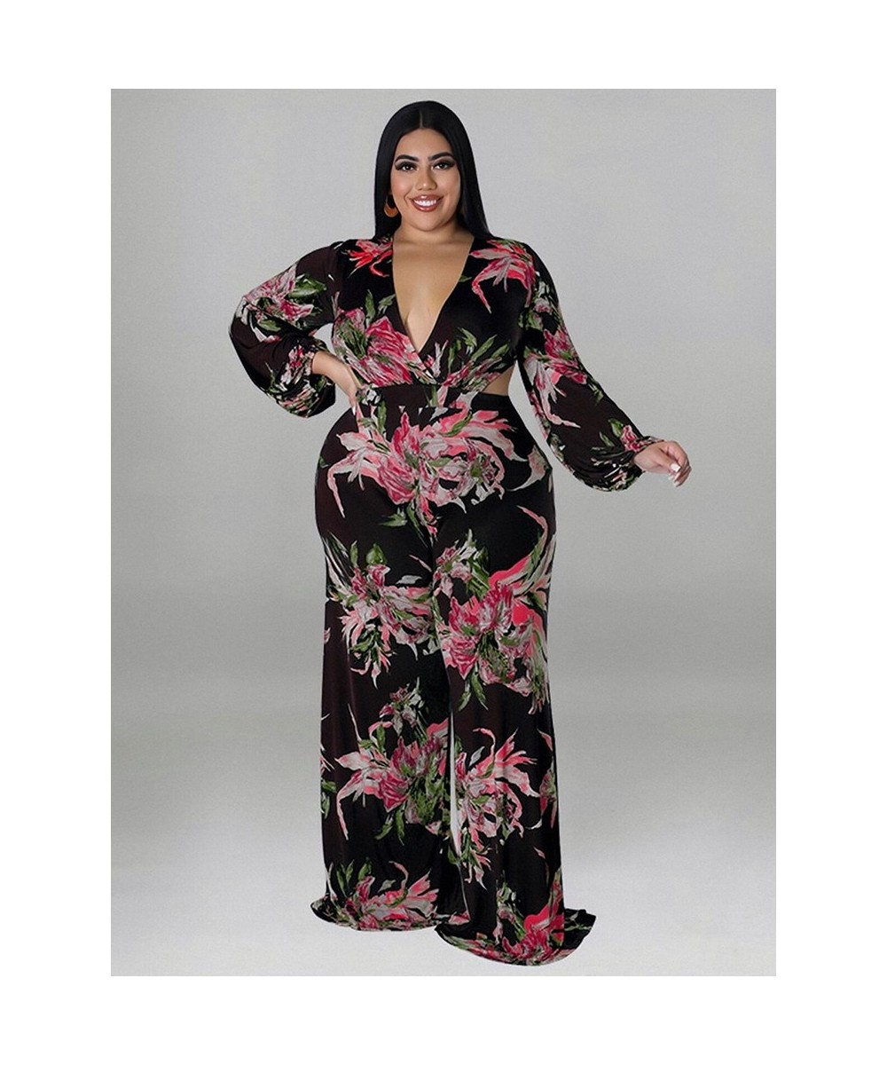 Clothing for Women Plus Size Jumpsuit Women Elegance Sexy Cut-out One Piece Long Sleeve Jumpsuit Wholesale Bulk $52.63 - Plus...