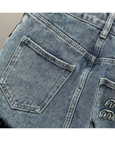 2023 New Fashion Spring Summer Feather Retro Denim Skirt High Waist Slim Personality Jeans Korean Fashion Clothing J260 $40.0...