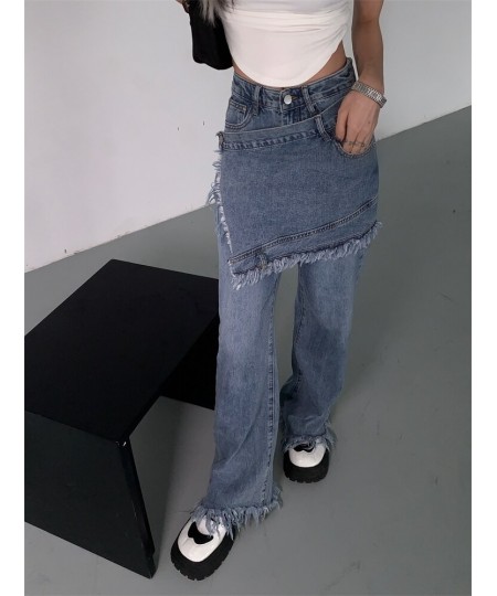 Acubi Fashion Baggy Y2k Jeans Korean Wide Pants for Women Streetwear 2022 Trend Straight High Waist Trousers Harajuku $53.25 ...