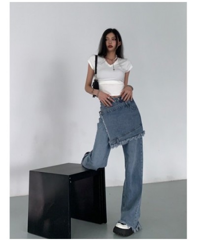 Acubi Fashion Baggy Y2k Jeans Korean Wide Pants for Women Streetwear 2022 Trend Straight High Waist Trousers Harajuku $53.25 ...