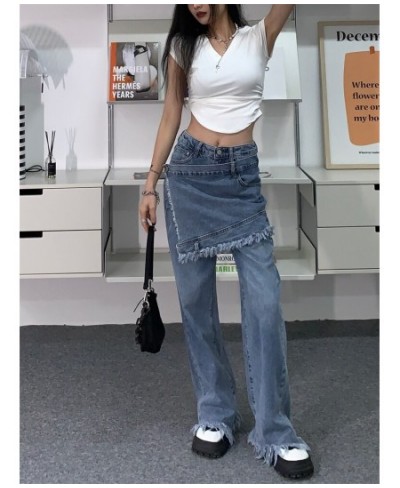 Acubi Fashion Baggy Y2k Jeans Korean Wide Pants for Women Streetwear 2022 Trend Straight High Waist Trousers Harajuku $53.25 ...