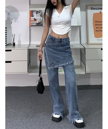 Acubi Fashion Baggy Y2k Jeans Korean Wide Pants for Women Streetwear 2022 Trend Straight High Waist Trousers Harajuku $53.25 ...