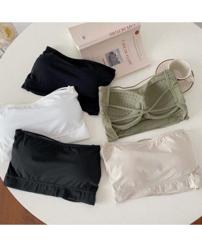 Women's Bra Padded Bra Strapless Tube Top Beauty Back Bralette Crop Top Ice Silk Underwear Backlessfemale Lingerie $15.37 - U...