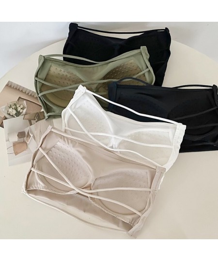 Women's Bra Padded Bra Strapless Tube Top Beauty Back Bralette Crop Top Ice Silk Underwear Backlessfemale Lingerie $15.37 - U...