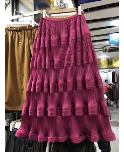 Pleated Cake Skirts Women Party Puff Skirts Fashion Pleated Skirt $52.41 - Skirts