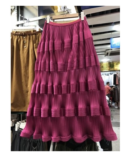 Pleated Cake Skirts Women Party Puff Skirts Fashion Pleated Skirt $52.41 - Skirts