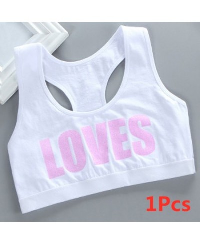 New Puberty Teen Girl Bra Tube Top Cotton Alphabetic Printing Big Girl Underwear Bralette Seamless Layered Crop Top $14.98 - ...