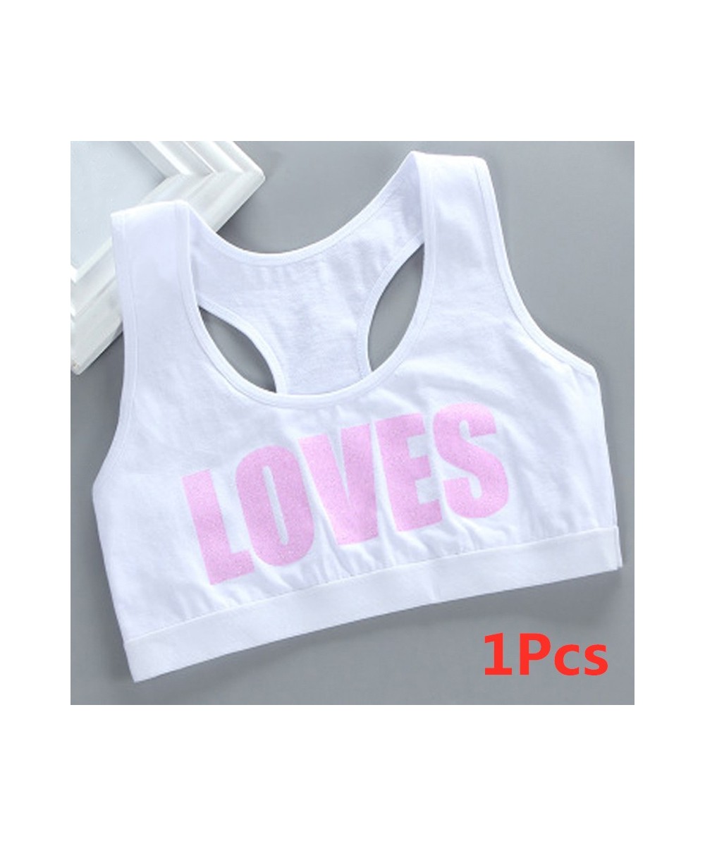 New Puberty Teen Girl Bra Tube Top Cotton Alphabetic Printing Big Girl Underwear Bralette Seamless Layered Crop Top $14.98 - ...