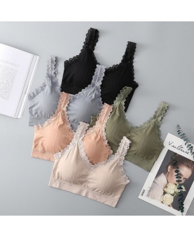 New Women's Wireless Seamless Bralette Top - Solid Color Comfortable & Sexy Underwear Vest for Female Women Bra $17.46 - Unde...