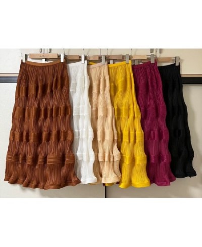 Pleated Cake Skirts Women Party Puff Skirts Fashion Pleated Skirt $52.41 - Skirts