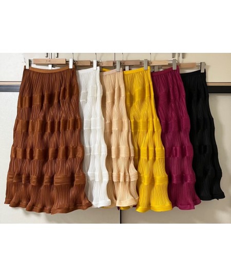 Pleated Cake Skirts Women Party Puff Skirts Fashion Pleated Skirt $52.41 - Skirts