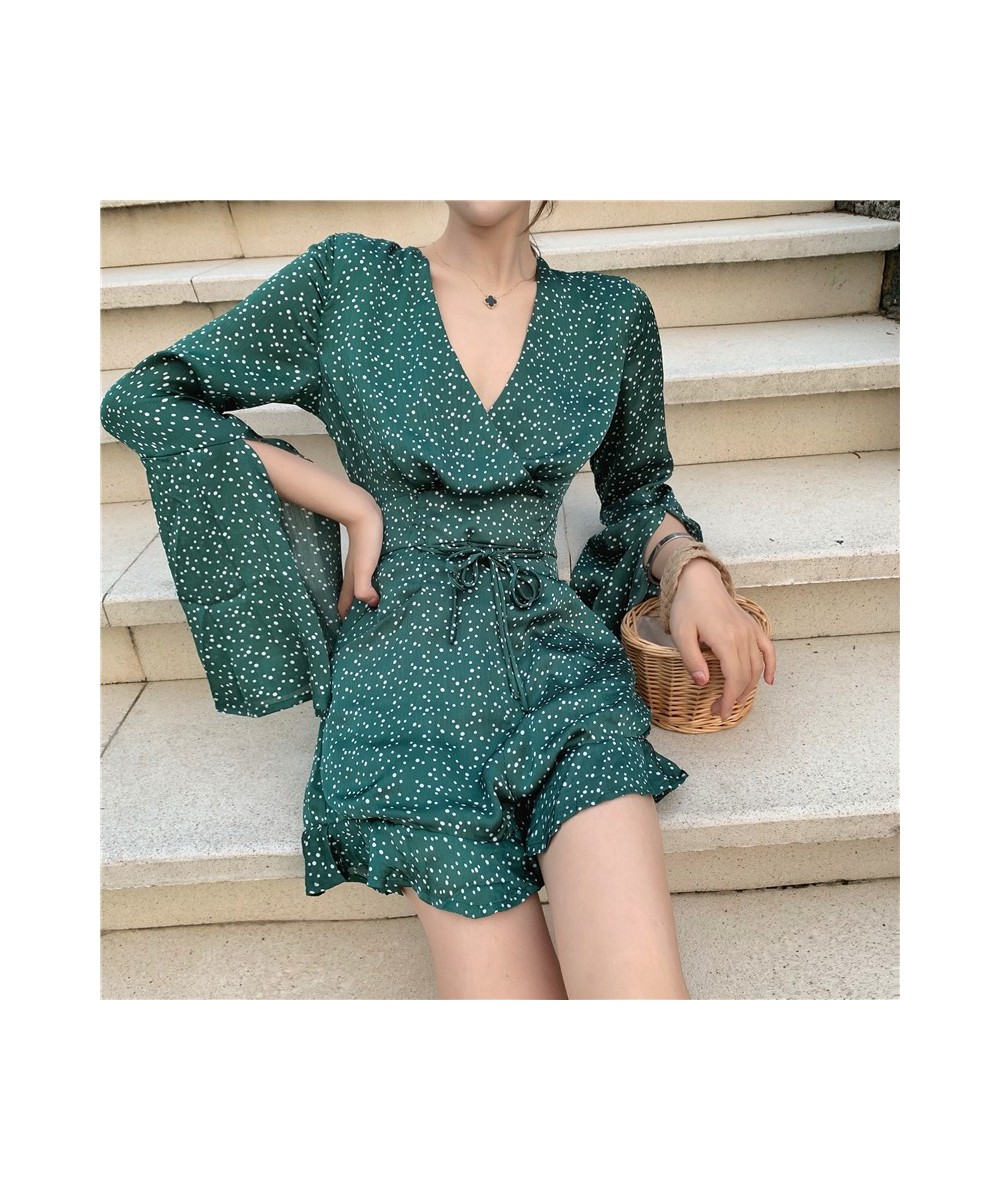 2023 Women's Fashion Jumpsuit Flare Sleeve V-Neck Waist Chiffon Jumpsuit Vacation Loose Refreshing Chiffon Jumpsuit $65.27 - ...