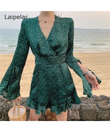 2023 Women's Fashion Jumpsuit Flare Sleeve V-Neck Waist Chiffon Jumpsuit Vacation Loose Refreshing Chiffon Jumpsuit $65.27 - ...