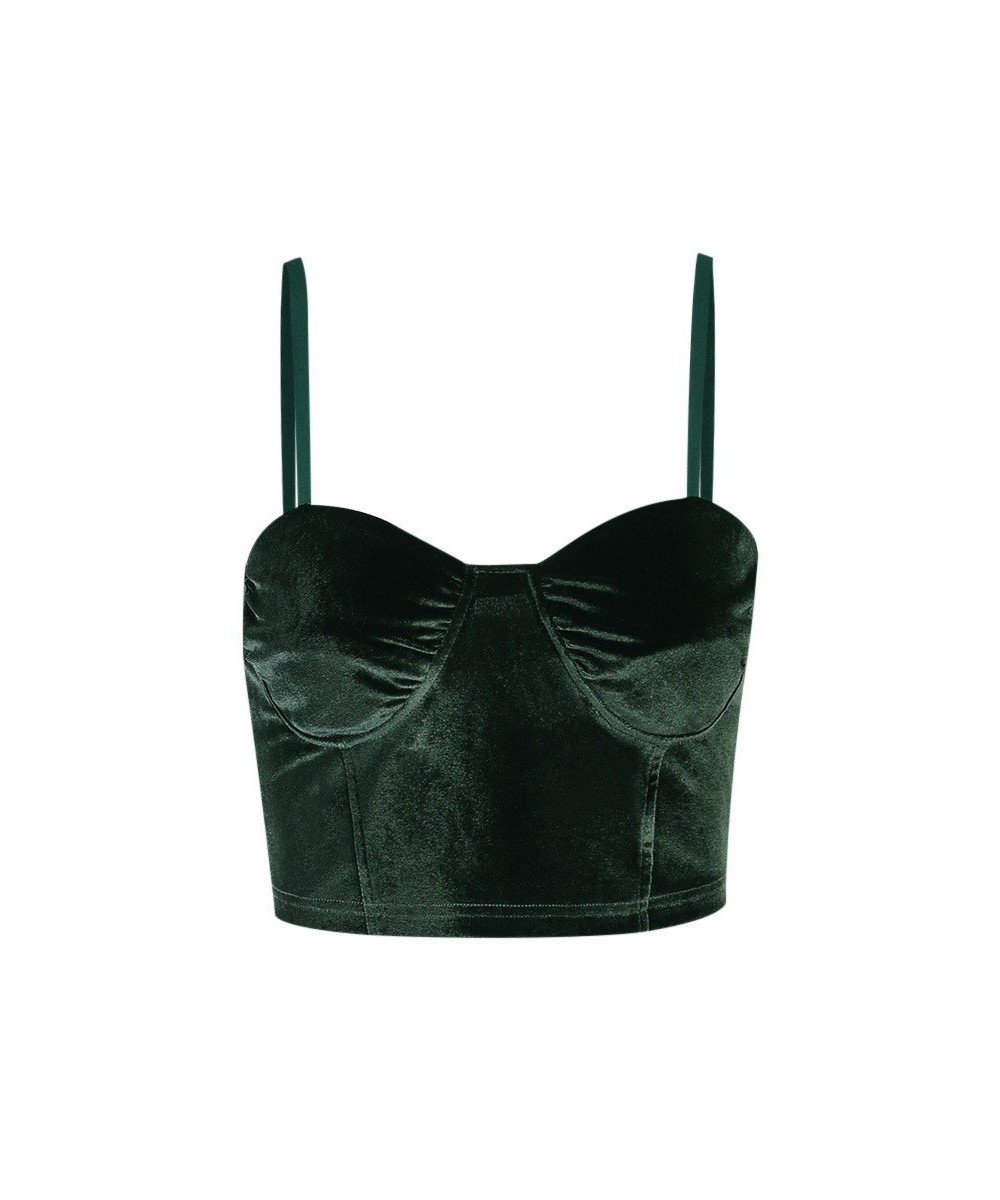 Large Corset Tops Women Crop Cup Women Corset Bustier Bra Rivet Bralette Underwear Cool Girl Sexy Lingerie Green Underwear Ne...