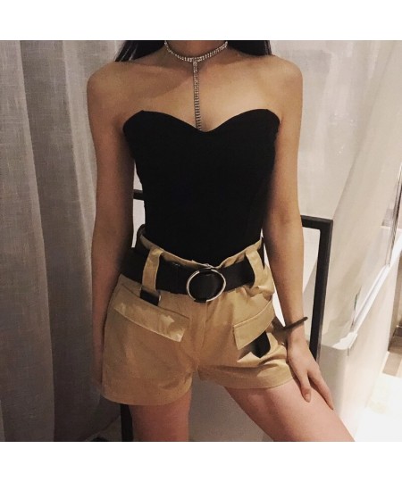 Black white tube tops strapless top strapless shirt vintage sleeveless off the shoulder crop top women tube shirt $33.47 - Un...