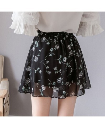 New Summer Women Floral Print Chiffon Mini Shorts Sexy Casual Streetwear High Waist Female Loose Wide Leg Shorts Skirts Elega...