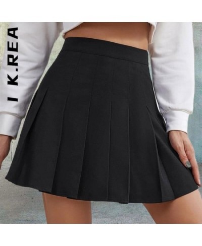 Skirts High Waist Sexy Mini Skirt Fashion Solid Women New Elegant Skirts For Women Safety Pants Pleated Y2K Mini Skirts $23.4...