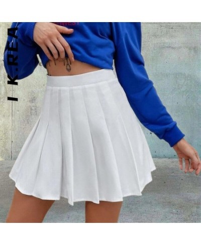 Skirts High Waist Sexy Mini Skirt Fashion Solid Women New Elegant Skirts For Women Safety Pants Pleated Y2K Mini Skirts $23.4...