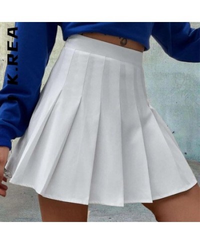 Skirts High Waist Sexy Mini Skirt Fashion Solid Women New Elegant Skirts For Women Safety Pants Pleated Y2K Mini Skirts $23.4...