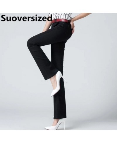 Women's Slim Stretch Black Flare Jeans Spring Fall High Waist Korean Skinny Vaqueros Fashion Streetwear Casual Bell-bottoms $...