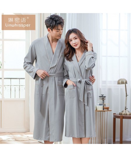 Cotton Robe Women's Nightwear Belt Bathrobes Lace Up Sleepwear Muslin Women'S Home Clothes Solid Color Robes Women Nightie $3...