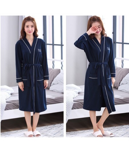 Cotton Robe Women's Nightwear Belt Bathrobes Lace Up Sleepwear Muslin Women'S Home Clothes Solid Color Robes Women Nightie $3...