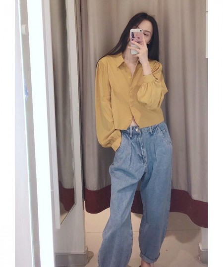 england vintage high street loose harem mom high waist jeans woman pleated Turnip pants boyfriend jeans for women $58.66 - Jeans