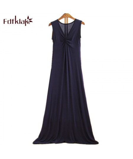 New sexy nightwear nightdress women sleeveless long night wear dress modal cotton soft nightgowns female night gown nightshir...