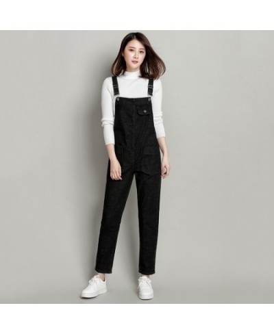 Fashion Loose Pocket Jeans Women Autumn Bib Pants Overalls Shoulder Strap Jumpsuit Large Size Brand Denim Jeans Pants $59.36 ...