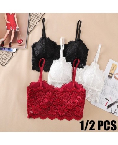 1/2 Pcs Sexy Bra Women Lace Bralette Sexy Lingerie Underwear Wireless Padded Seamless Bra Ultra Strap Padded Bras for Women $...