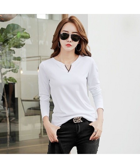 Spring V-Neck Cotton Blouse Women's Casual Loose Plus Size Top Tees Za Woman Autumn Korean Long Sleeve Lapel Shirts $25.91 - ...