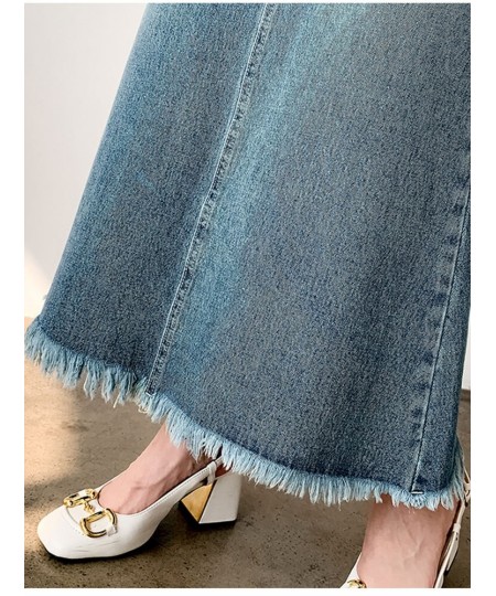 Spring Summer Autumn Vintage Trumpet Mermaid Denim Long Skirt Women Vintage High Waist Korean Style Wrap-Hips Skirt Female $6...