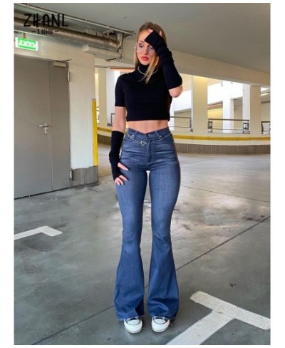 Spring Autumn Thin Fashion Y2K Blue Jeans Women High Waist Stretch Jeans Femme Trousers Vintage Casual Comfort Denim Flare $4...