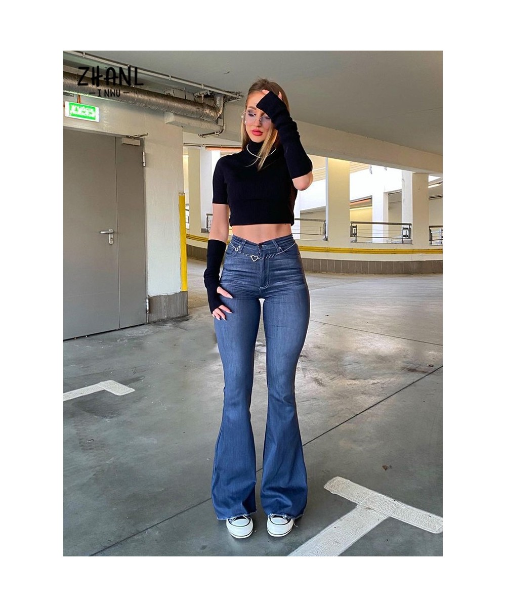 Spring Autumn Thin Fashion Y2K Blue Jeans Women High Waist Stretch Jeans Femme Trousers Vintage Casual Comfort Denim Flare $4...