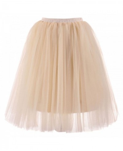 Women Vintage Tulle Skirt Short Tutu Knee Skirts Adult Fancy Ballet Dancewear Party Costume Ball Gown A-line Skirt Summer 202...