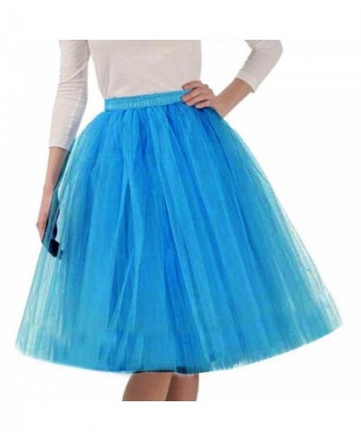 Women Vintage Tulle Skirt Short Tutu Knee Skirts Adult Fancy Ballet Dancewear Party Costume Ball Gown A-line Skirt Summer 202...